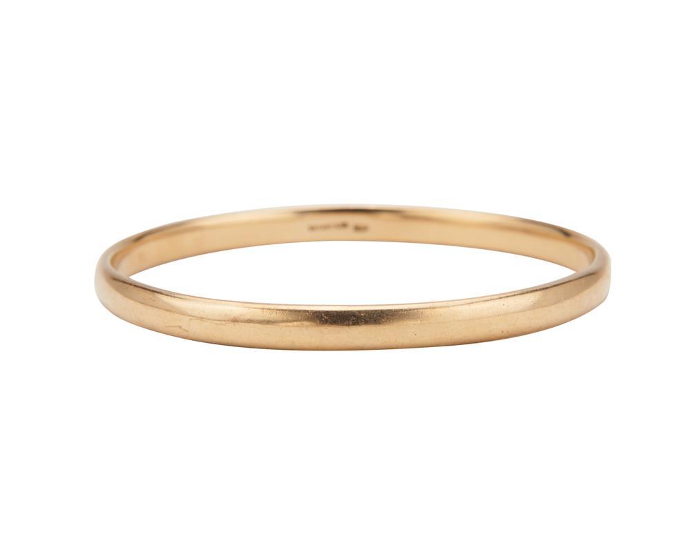 TIFFANY & CO. 14K GOLD BANGLE BRACELETTIFFANY