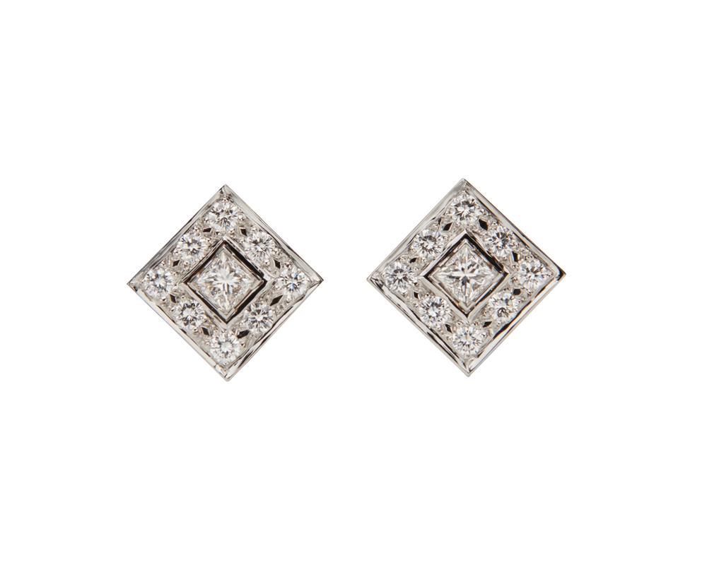 18K AND 14K GOLD AND DIAMOND EARRINGS18K 367f13