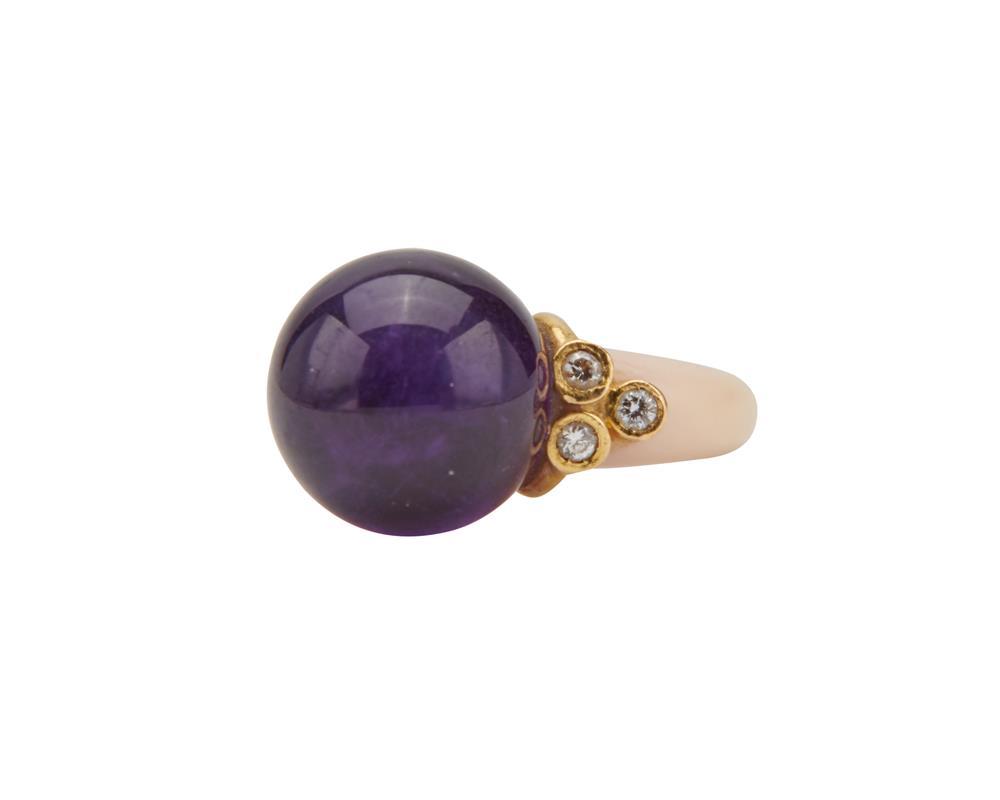 18K GOLD AMETHYST CORAL AND 367f27