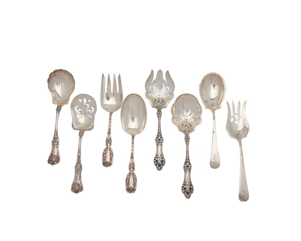 FOUR PAIR OF AMERICAN SILVER SALAD