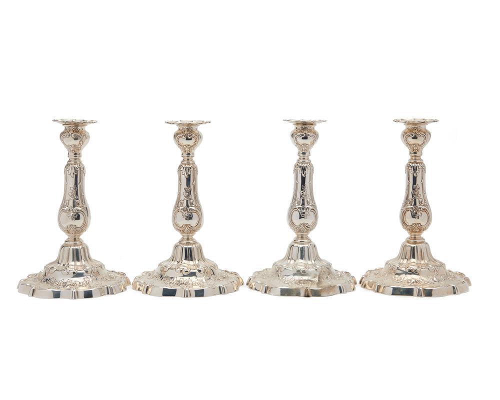 FOUR GORHAM WEIGHTED SILVER CANDLESTICKSFour 367f5b