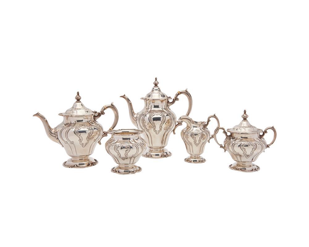 GORHAM FIVE PIECE HAND CHASED SILVER 367f5c