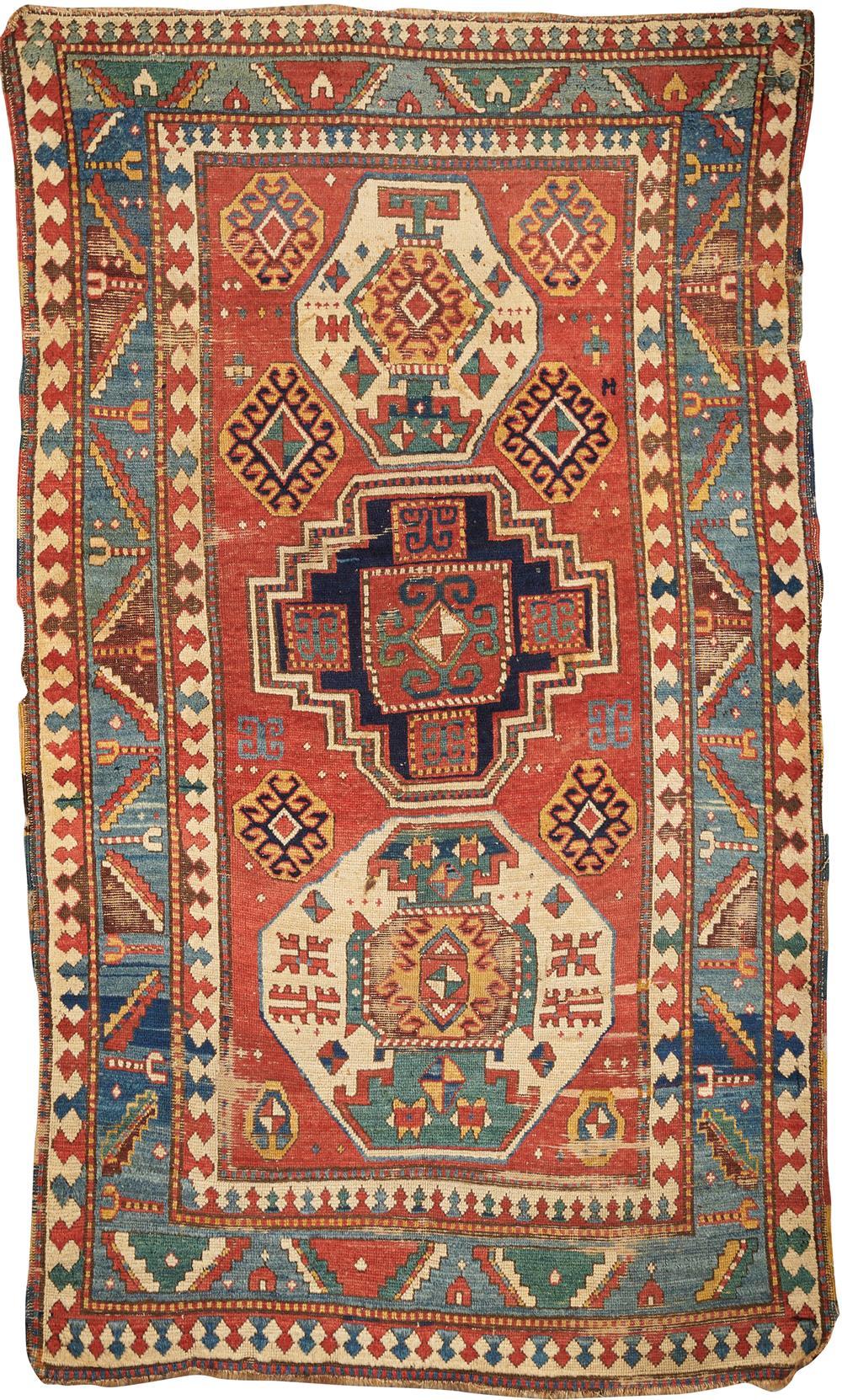 KAZAK RUG, CAUCASUS, CA. 1850;