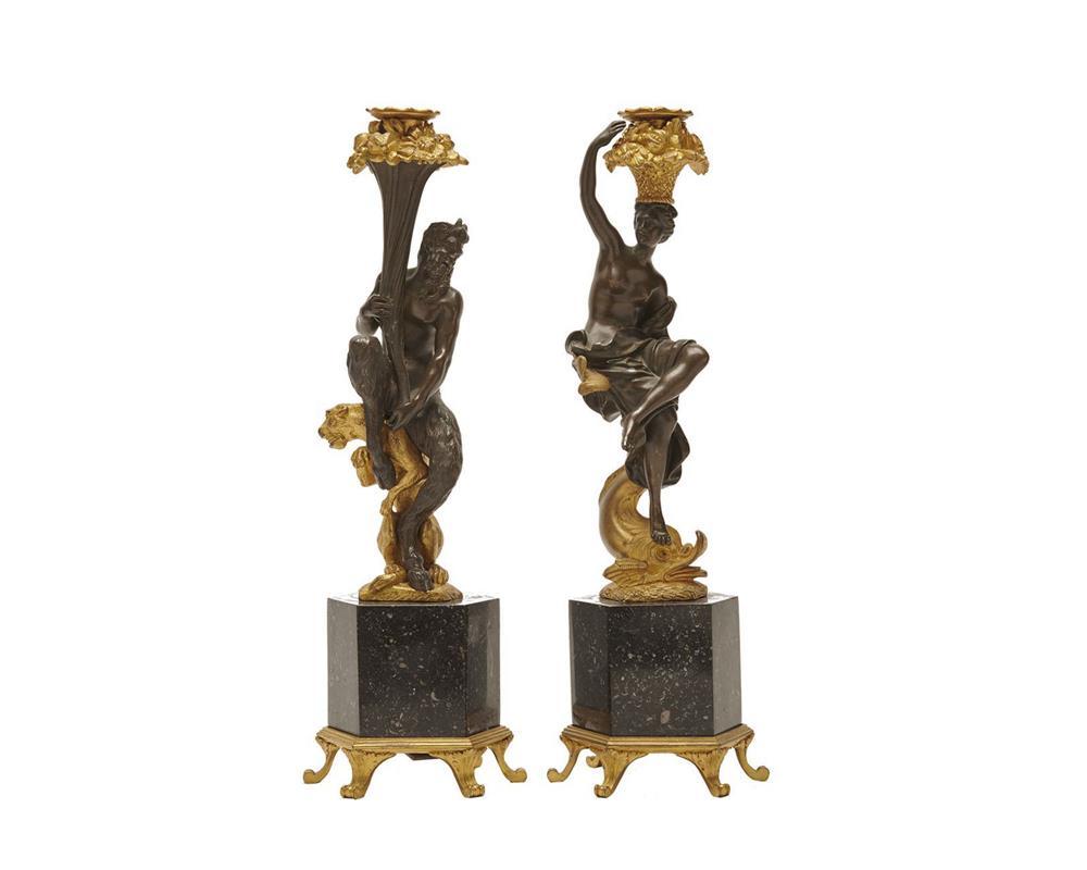 PAIR OF CONTINENTAL PATINATED AND