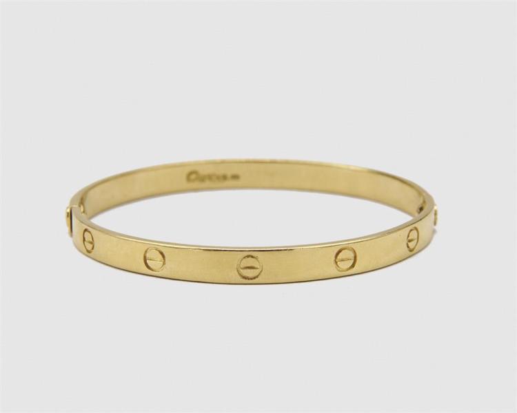 18K GOLD CARTIER STYLE LOVE BRACELET18K 3680cf