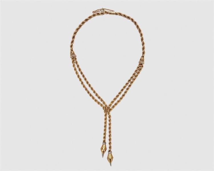 14K GOLD AND DIAMOND NECKLACE14K