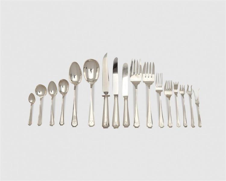 GORHAM DURGIN SILVER FLATWARE SERVICE,