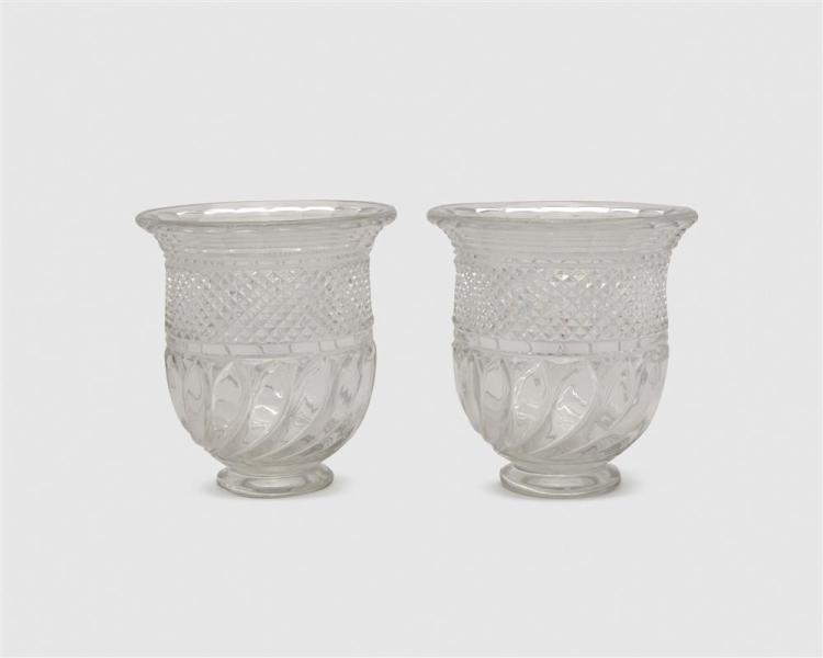 PAIR OF BACCARAT CRYSTAL VASES, 20TH