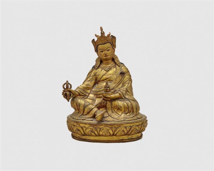 GILT AND PAINTED BRONZE FIGURE 368122