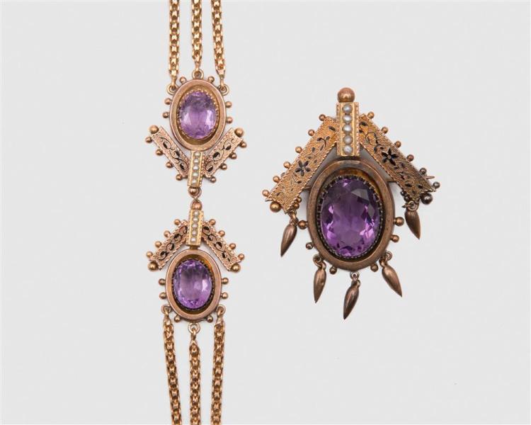 14K YELLOW GOLD AMETHYST SEED 3681ad