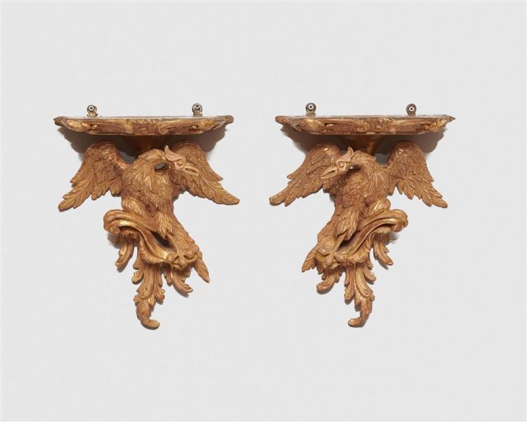 PAIR OF GEORGIAN CARVED GILTWOOD 3681f3