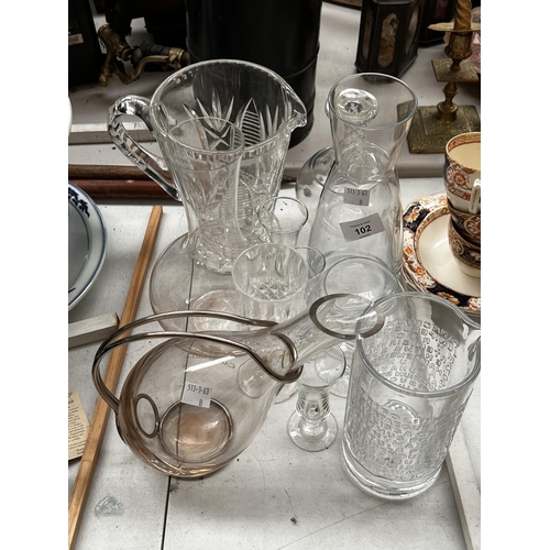 Assortment of glassware wine carafe  36823b