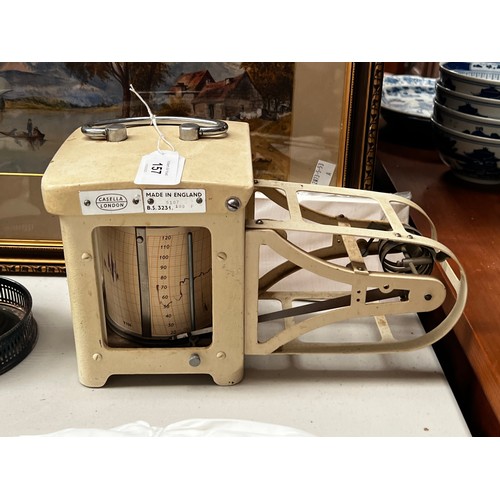 Vintage clockwork thermo-hygrograph