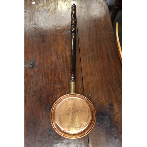 Copper bed warming pan