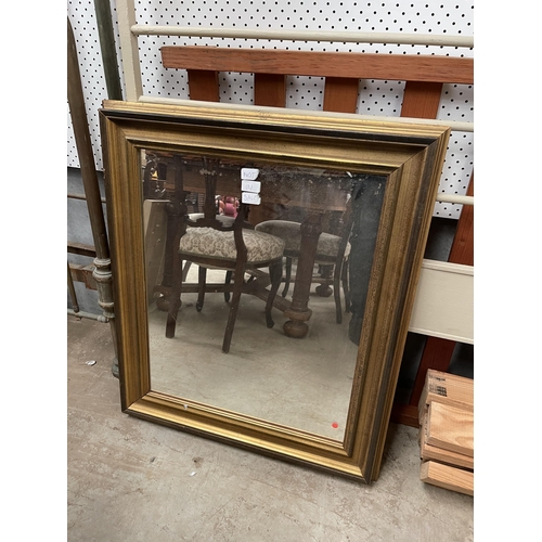 Gilt surround framed mirror, approx