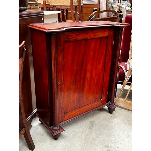 Antique mahogany single door pedestal 368293