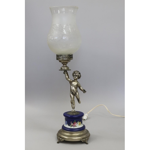 French figural lamp of a putti 3682d1