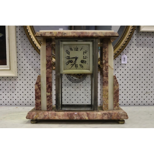 French Art Deco marble mantle clock  368318