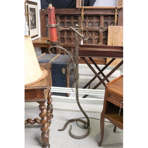 Old French wrought iron lamp post
