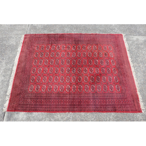 Large fine handknotted wool red