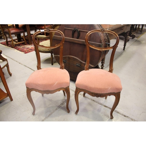 Pair of antique French walnut boudoir 36834e