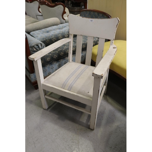 Old painted patio armchair