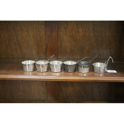 French silver plate miniature saucepans
