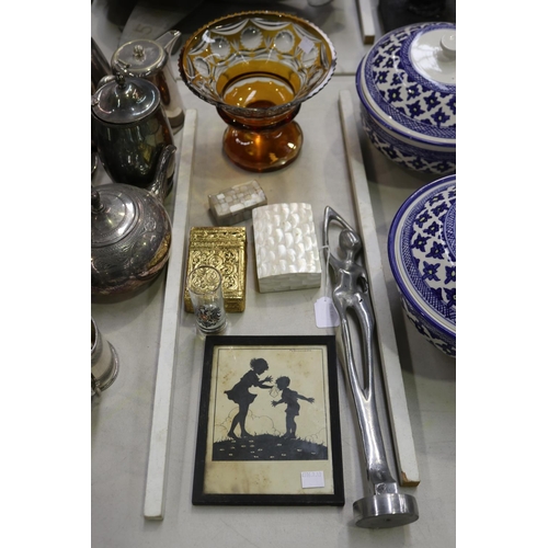 Assortment to include glass, boxes,