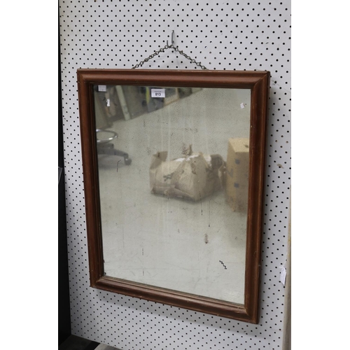 Wooden framed mirror, approx 67cm