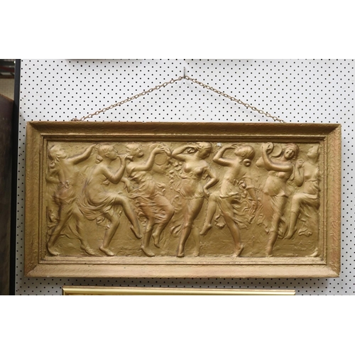 Vintage dancing scene panel, approx