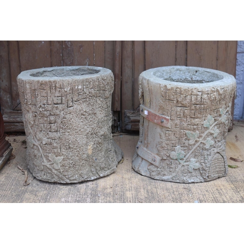 Pair of old French composite stone