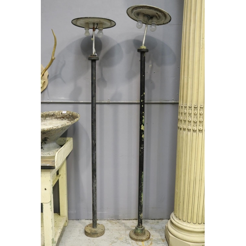 Two industrial design iron lampposts  3684c0