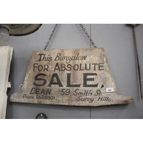 Sign - This Bungalow for absolute sale,