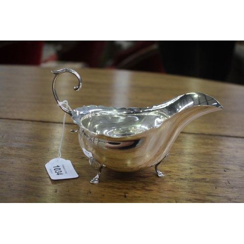 Hallmarked sterling silver sauce boat,