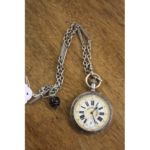 Antique silver Goliath pocket watch,