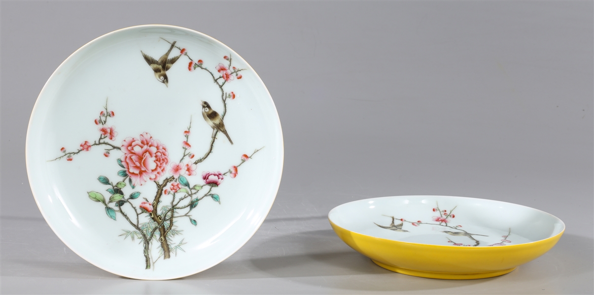 Two Chinese porcelain plates; each