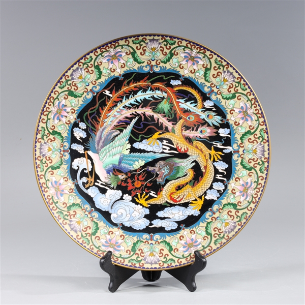 Chinese cloisonné enameled dragon
