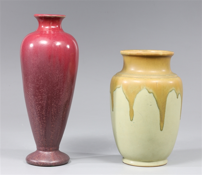 Group of two antique art nouveau pottery