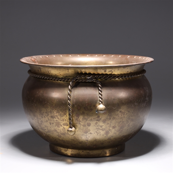 Antique Indian gilt bronze vessel