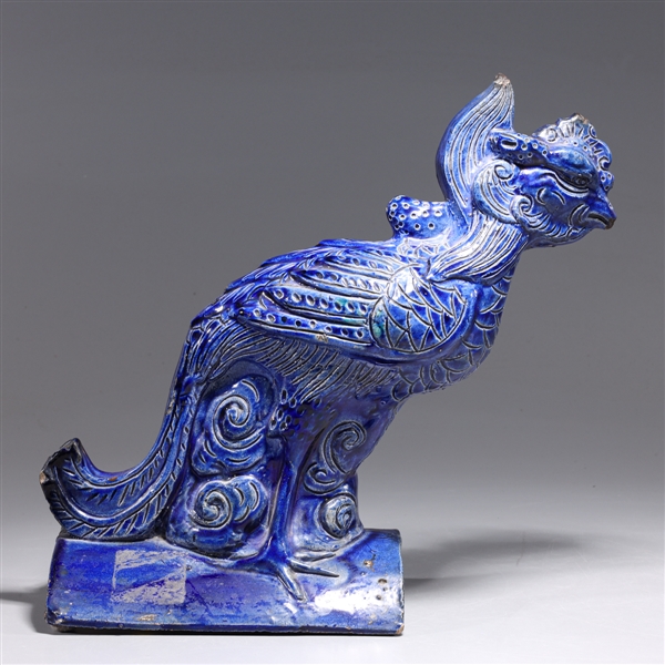 Antique Chinese blue glazed bird 3685f5