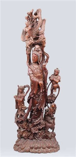 Carved openwrok statue of Guanyin 3685ee