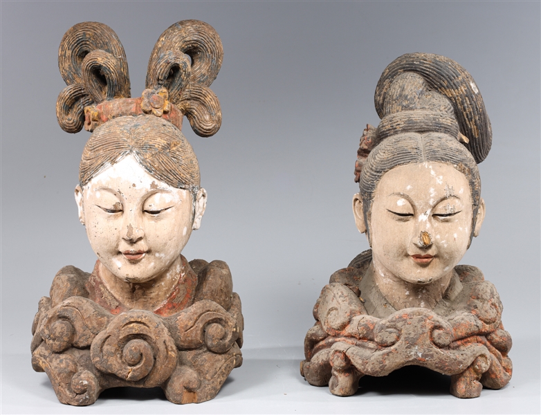 Chinese carved figural bust of 3685ef