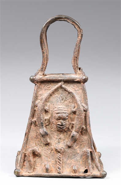 Unusual Benin bronze bell with 36862c