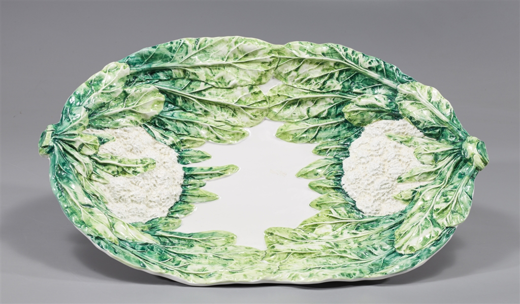 Valli Majolica cauliflower motif serving