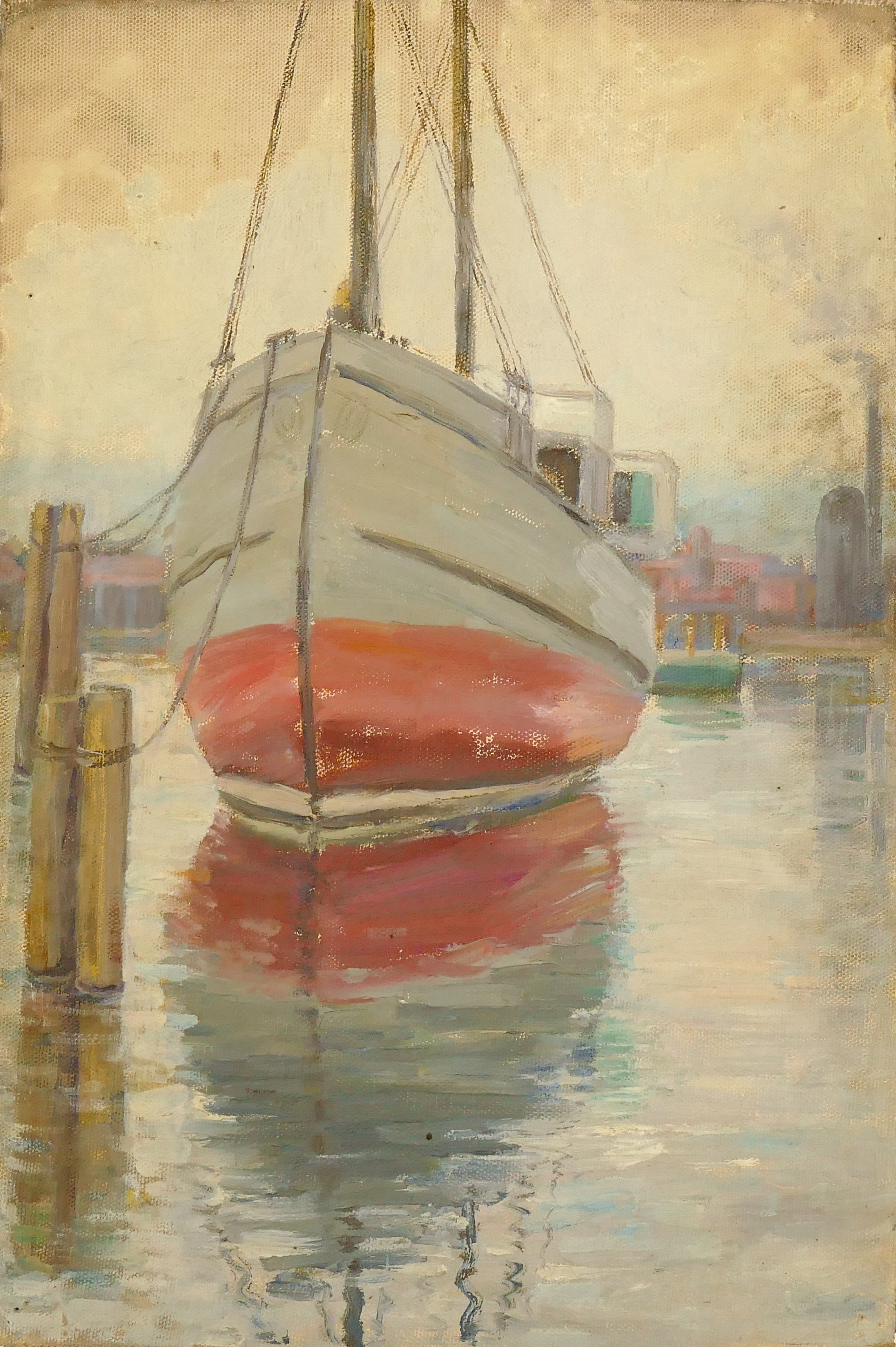 Myra Wiggins ''Ship in Harbor''
