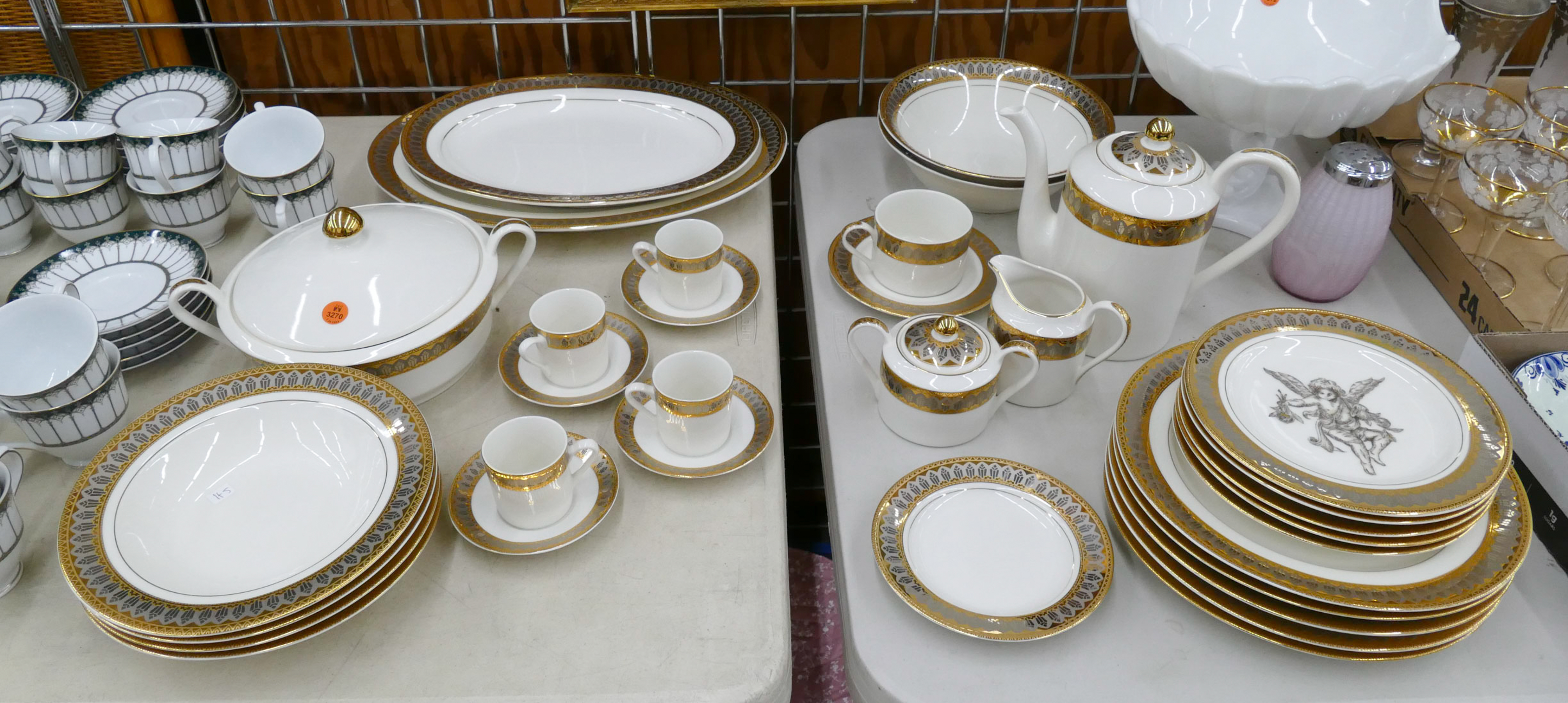 33pc San Marco Gilt Rim Dinnerware