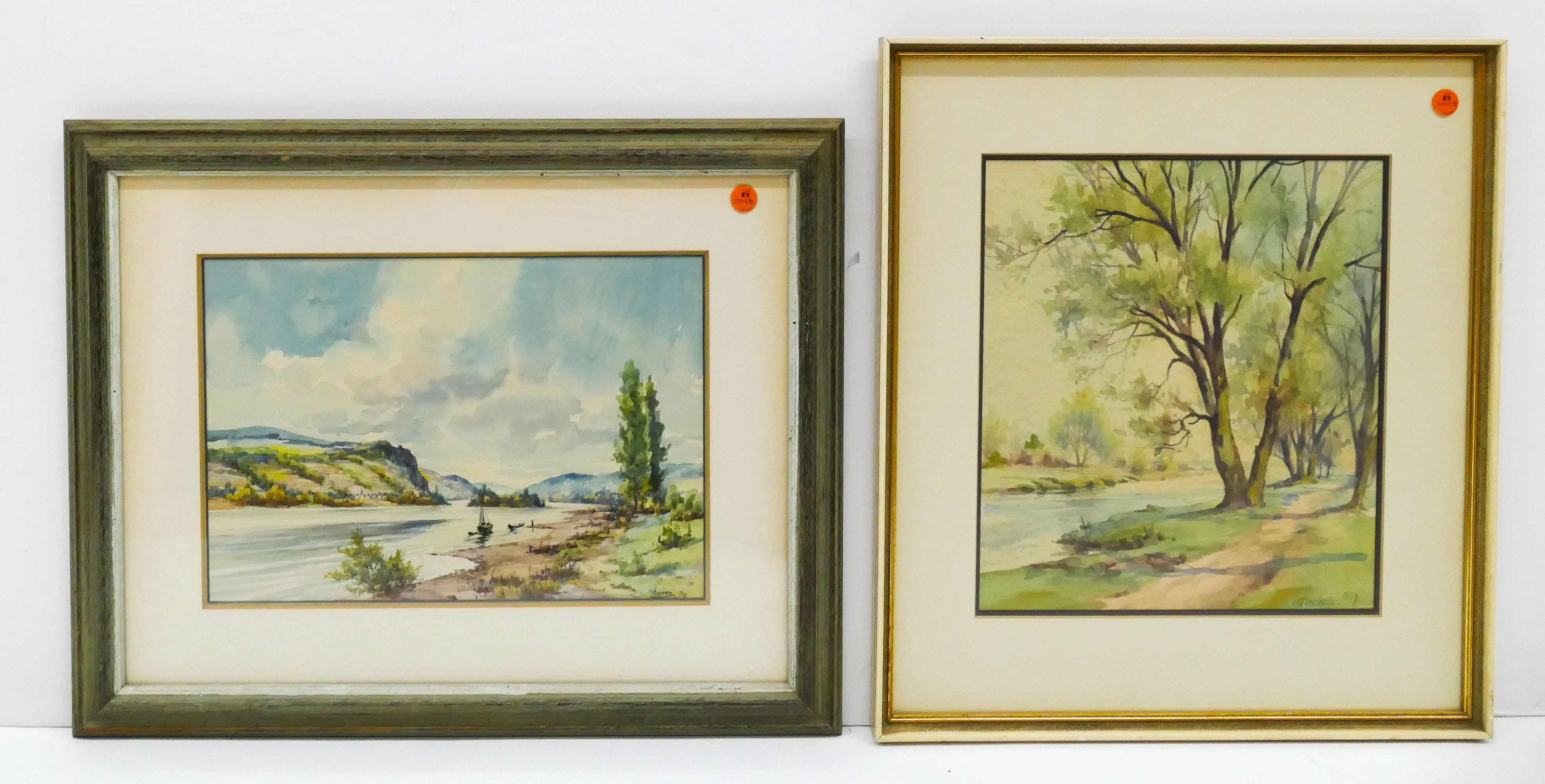 2pc European Landscape Watercolor 3686ec