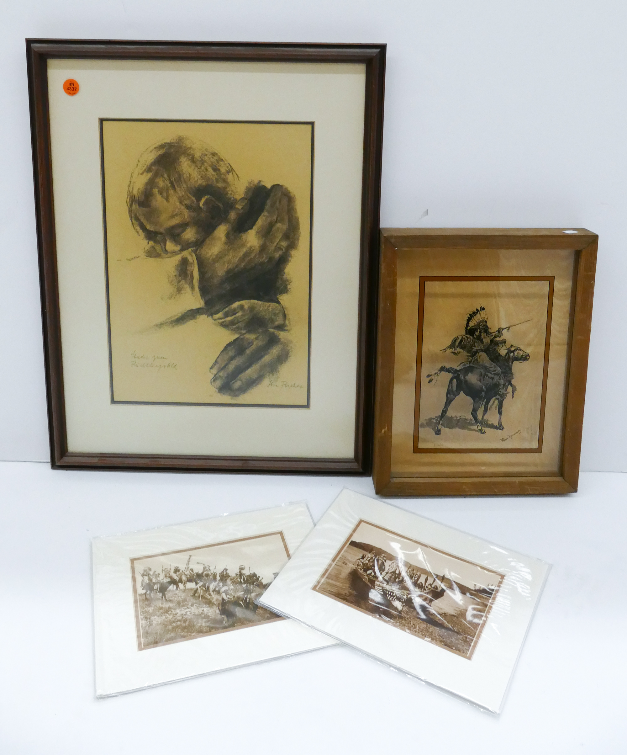4pc Western Artwork and Prints  368702