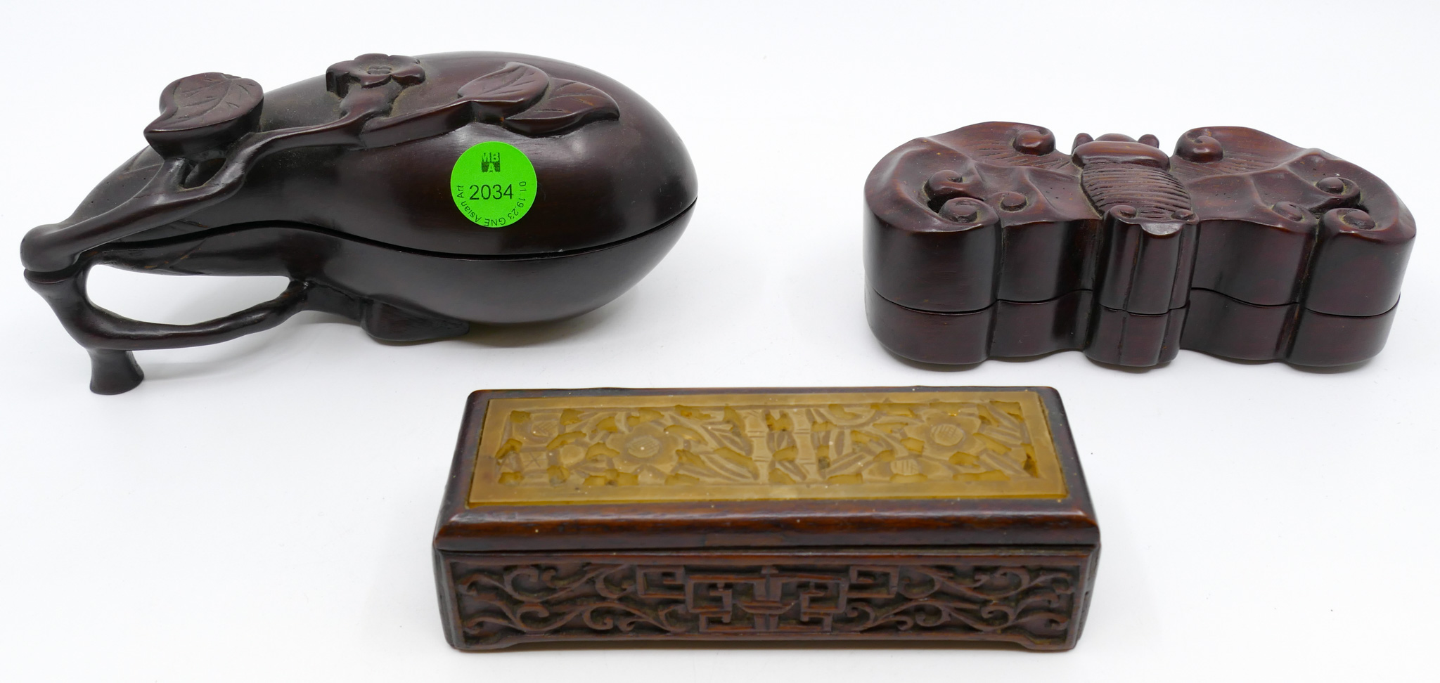 3pc Old Chinese Rosewood Boxes