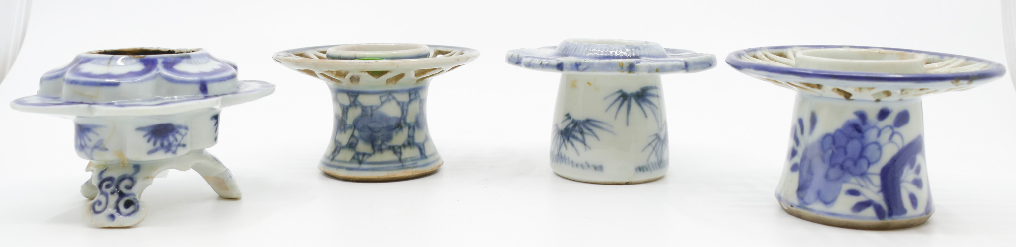 4pc Antique Japanese B&W Porcelain